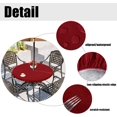 thumbnail image 3 of HAHDAXIA Nappe Ronde d'Extérieur avec Trou pour Parasol - Housse de Table Ajustée en Vinyle Imperméable et Résistante aux Taches avec Endos en Flanelle, Bord Élastique, Convient aux Tables jusqu'à 36 Pouces-44 Pouces de Diamètre, Re, 3 of 7