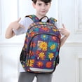 thumbnail image 6 of FORMRS Unisex School Backpack 17" Student Travel Bag with Laptop Compartment, Colorful Checkered Daisy, 6 of 7