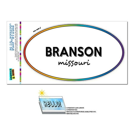 Branson, MO - Missouri - Rainbow - City State - Oval Laminated