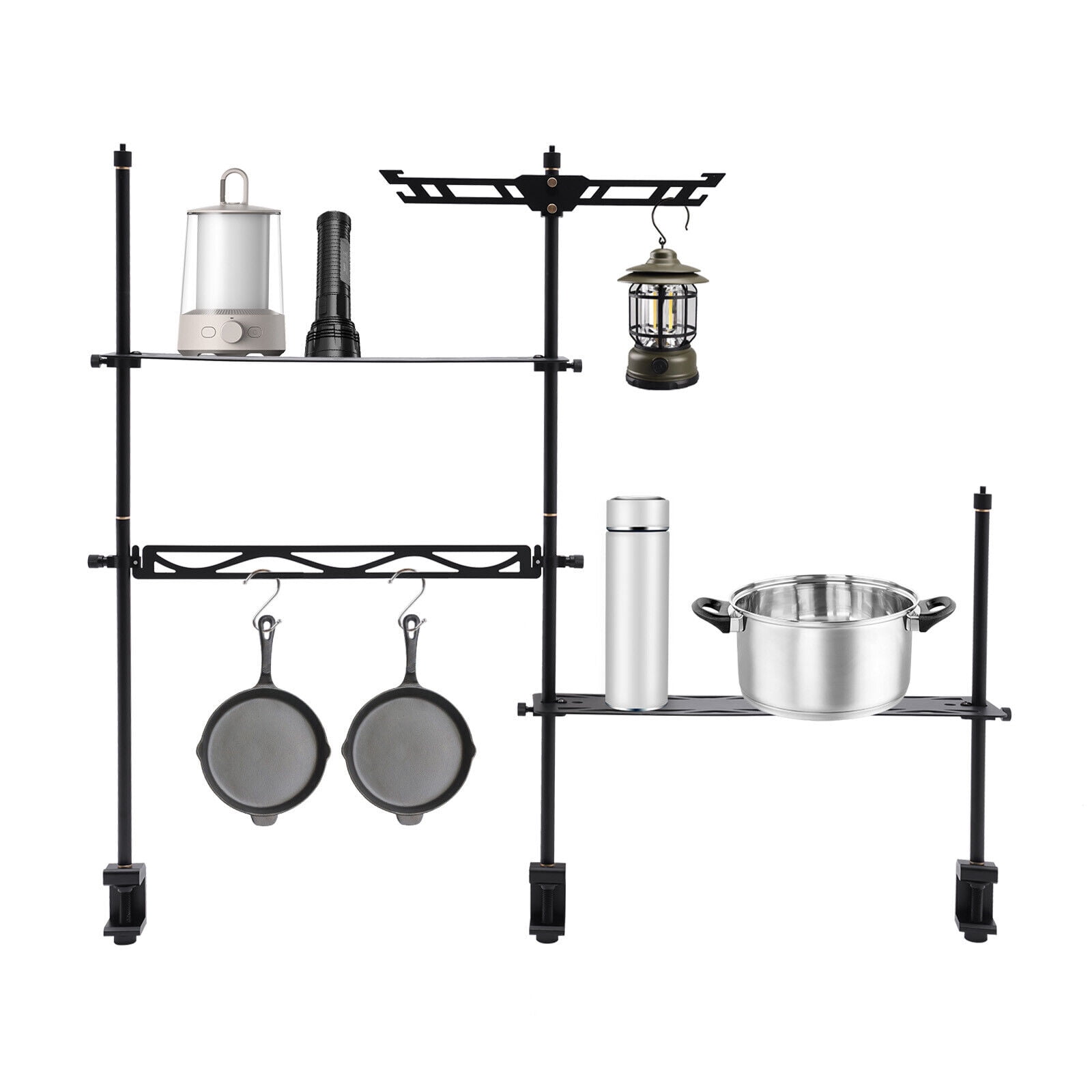 Cookware Hanging Rack, Portable Multifunction Camping Stand Hanging