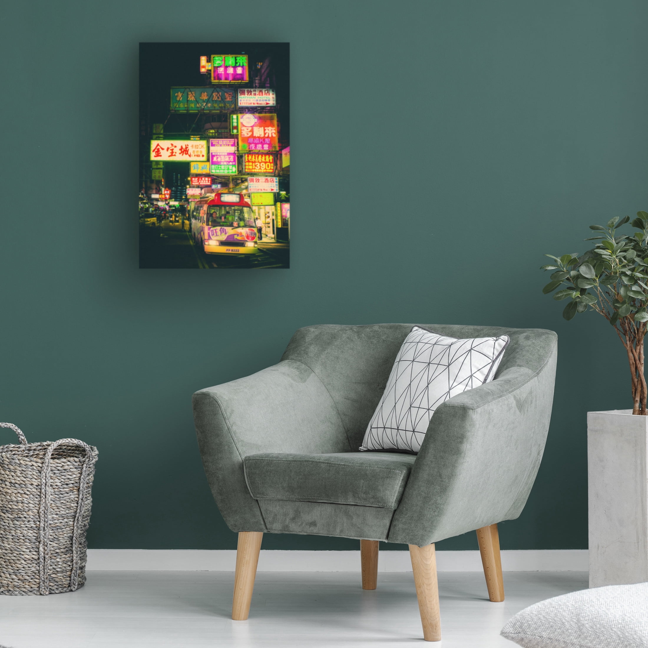 Canvas Wall Art - David Valentine 'Mong Kok Minibus' Wall Art for Living Room, Bedroom, or Office D?cor by Trademark Fine Art - 16 x 24 Inches