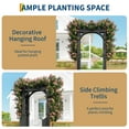 thumbnail image 6 of Studyset Outdoor Wooden Arch Trellis,Wood Garden Arbor with Gate,Garden Trellis for Climbing Plants Outdoor,Wood Arbor Arch Backdrop Stand for Garden,Backyard,Lawn,Wedding, 6 of 8