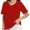 Red, variant on Womens T Shirts V-Neck Short Sleeve Summer Tops Casual Basic Tees Trendy