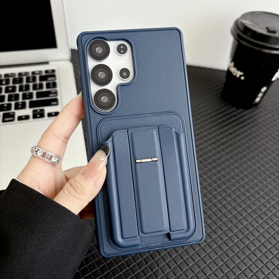 Slim Fit for Samsung Galaxy S25 FE Case with Card Slot & Kickstand, Stylish Matte Shockproof Military-Grade Protective TPU Ultra Slim Lightweight Phone Cover for Samsung Galaxy S25 FE, Darkblue