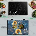thumbnail image 5 of Renewold Stove Top Cover Electric Glass Stove Top Mat Heat Resistant Non-slip Cooktop Protector Multipurpose Stove/Counter/Washer Top Protector Cover, Sunflower Butterfly Marble Blue, 5 of 7