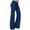 Blue, variant on Patlollav Plus Size Womans Pants Womens Leggings Stretch Waist Button Pocket Yoga Gym Trousers