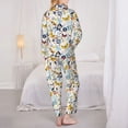 thumbnail image 3 of Bingfone Womens Pajama Sets Flowers Butterfly Print,Long Sleeve Loungewear Pajamas Set-Large, 3 of 8