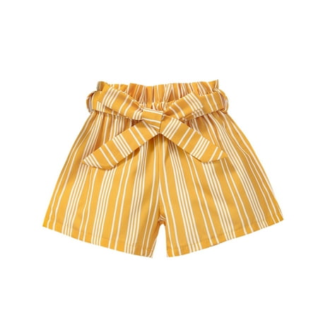 

Toddler Bowknot Girls Summer Printed Shorts Casual Baby Striped Girls Pants Girls Soccer Shorts Size 12