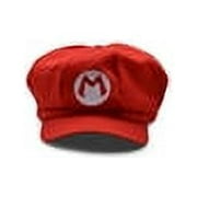Super Maro Brothers Cosplay Maro M Logo Baseball Cap Hat for Adult, Red#559