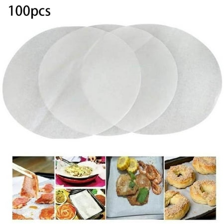 

SPRING PARK 100Pcs Premium Perforated Parchment Round Steamer Paper Baking Oil Paper Non-Stick Pot Cage for Air Fryer Cooking Baking Steaming Dessert Steaming Bread