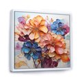 thumbnail image 2 of Designart "Vibrant Hydrangea Blossom In Blue And Orange" Hydrangea Floater Framed Wall Decor, 2 of 5