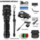 thumbnail image 3 of High Lum Professional LED Flashlight for Hunting Tactical Night Scout USB Rechargeable Waterproof Torch L2 Fish Light, 3 of 4