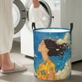 thumbnail image 5 of Girl Sketch Laundry Hamper Medium Storage Basket/Toy Organizer/Dirty Clothes Bucket, 5 of 5