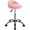 Pink, variant on Alden Design Adjustable Rolling PU Leather Salon Stool, Black