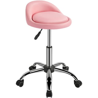 Height Adjustable Drafting Stool with Wheels and Backrest, Space-Saving ...