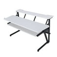 thumbnail image 6 of ACME Saida MDF Wood and Metal Rectangular Music Desk in White and Black, 6 of 9