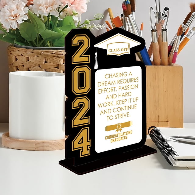 RKSTN Photo Bracket 2024 Graduation Season Photo Frame Setup Wooden Combination Graduation Season Student Message Bracket Desktop Ornaments