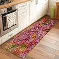 thumbnail image 2 of Watercolor Dahlia 2'x6' Runner Rugs for Hallway Kitchen Bedside Non Slip, Floral Modern Abstract Oil Painting Art Entryway Rug Runners with Rubber Backing, Long Carpet Runner for Laundry Room, 2 of 8
