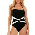 thumbnail image 2 of InstantFigure Contrast Twist Front One Piece Swimsuit 13559P, 2 of 11