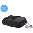 thumbnail image 3 of Plush Lightweight Ultra Soft Cozy Washable Electric Blanket Heated Throw with Auto Shutoff, Twin Size Black, 3 of 6