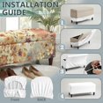 thumbnail image 7 of FOR U DESIGNS Watercolor Cherry Blossom Print Ottoman Cover Washable Footstool Covers Thick Slipcover for Rectangle Ottoman, Washable Storage Furniture Protector for Dogs Pets, 7 of 7