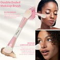 thumbnail image 4 of DUAIU Makeup Brushes Set,5Pcs Premium Double-Ended Makeup Brush Foundation Contour Blush Highlight Blending Concealer Eyeshadow Brush Set Professional Face Brush Tools(Pink）, 4 of 5