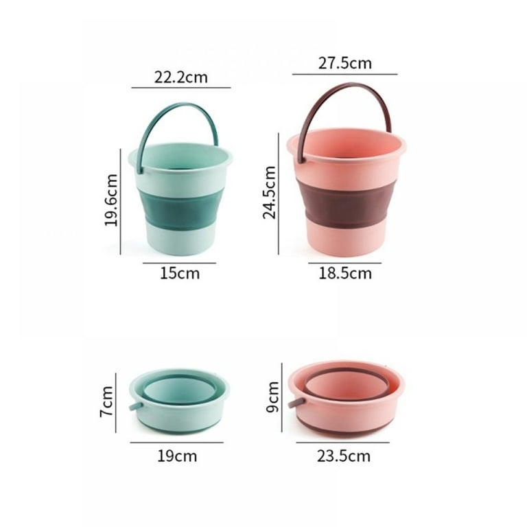 10L Collapsible Bucket with Handle Soaking Feet Bucket Space Saving  Versatile for Outdoor Garden Camping