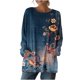 thumbnail image 5 of TaTaai Women’s Vintage Print Long Sleeve Round Neck T Shirts Casual Loose Blouses With Pockets Soft Polyester Tops Fall Spring Daily Street Tees Gift, 5 of 7