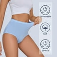 thumbnail image 2 of Womens Underwear Pack,C Section High Waisted Tummy Control Moisture-Wicking Brief Underwear,plus size Panties 6Packs, 2 of 6