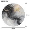 thumbnail image 6 of Black White Gold Marble Pattern Round Tablecloth 60"x60",Wrinkle Wipeable Table Cloth for Kitchen Dining Room Picnic Patio Party, 6 of 6