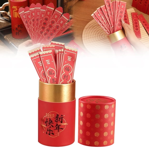 Clearance Event & Party under $5,1 Set Chinese New Year Red Packet Gift Box Traditional New Year Decoration Toys For Travel Gathering Festive Atmosphere Building