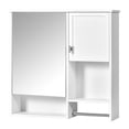 thumbnail image 6 of 29"Bathroom Medicine Cabinet, Wall Mounted Wood Storage Cabinet with Mirror,Adjustable Shelf,Towel Bar, Over Toilet Storage Organizer for Laundry Room, 6 of 8