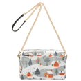 thumbnail image 2 of FORMRS Women Crossbody Purse with Chain Strap Vegan Leather Shoulder Handbag, Cartoon Orange Houses, 2 of 7