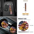 thumbnail image 6 of Jeiento Highland Cow Car Seat Cover Set 12 PCS Bucket Seat Covers Steering Wheel Cover American Flag Seat Belt Pad Armrest Cover Trash Bin Air Vent Pocket Rearview Mirror Cover Coaster Keychain, 6 of 7
