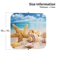 thumbnail image 2 of Naloa Beach Starfish Shell Coasters for Set of 4 - PU Leather Coasters, Coasters for Table Cup Tea Coffee Beer, Decorative for Kitchen Homedecor (Round), 2 of 6