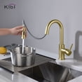 thumbnail image 4 of Kibi USA Single-Hole Pull-Down Kitchen Faucet with Sprayer and Magnetic Docking Brush Gold Brass Finish, 4 of 5