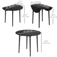 thumbnail image 3 of HOMCOM Table à Manger Pliable, Table Ronde à Abattants avec Pattes en Bois, 3 of 9