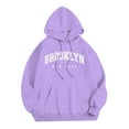 thumbnail image 3 of XIYON Mens Fashion Hoodies Mens Autumn Winter Warm Fashion Casual Letter Print Hooded Pullover Long Sleeve Hooded Sweatshirt Tops Classic, 3 of 5