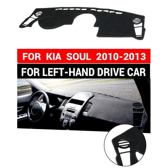 Dash Cover Dashboard Mat Pad for KIA Soul 2010-2013 Dashboard Mat Sun Shade Carpet, Black