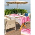 thumbnail image 5 of Outdoor Tablecloth with Umbrella Hole for Patio/Picnic/Party/Camping, Pink Beach Coastal Waterproof Table Cloth Rectangle Table Cover Washable, Summer Nautical Seaside Ocean Ombre (52"x 70"), 5 of 8