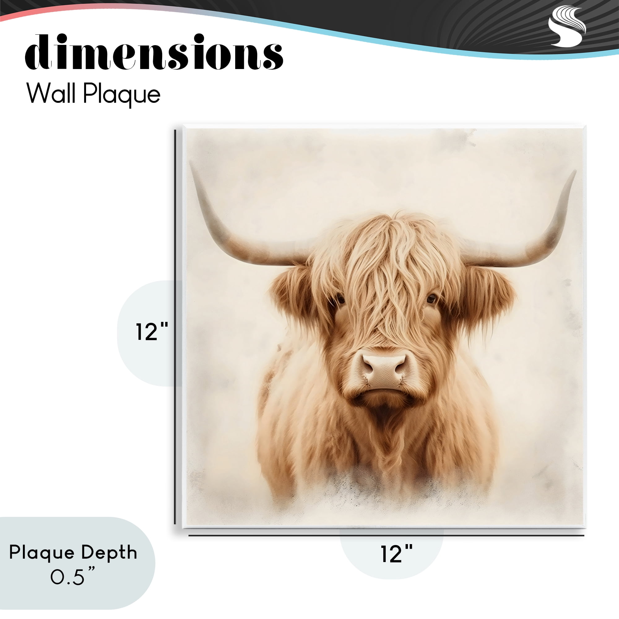 Stupell Industries Dreamy Fluffy Highland Portrait Wall Plaque Art, design by Creative Studio