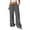 A754 Grey, variant on Glisme Women's Pants Solid Color Elastic Waist With Pockets And Drawstring Summer Casual Women Wide Leg Trousers Size L Beige