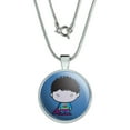 thumbnail image 1 of Superman Bizarro Cute Chibi Character 1" Pendant with Sterling Silver Plated Chain, 1 of 4