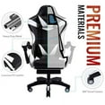 thumbnail image 5 of Preenex Ergonomic & Lumbar Support Gaming Chair Rocker, White, 5 of 12