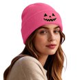 thumbnail image 2 of PureCasa Beanies Hat for Women Halloween Pumpkin Embroidered Knitted Beanie Hat Winter Thick Warm Soft Cute Hat for Halloween, 2 of 7