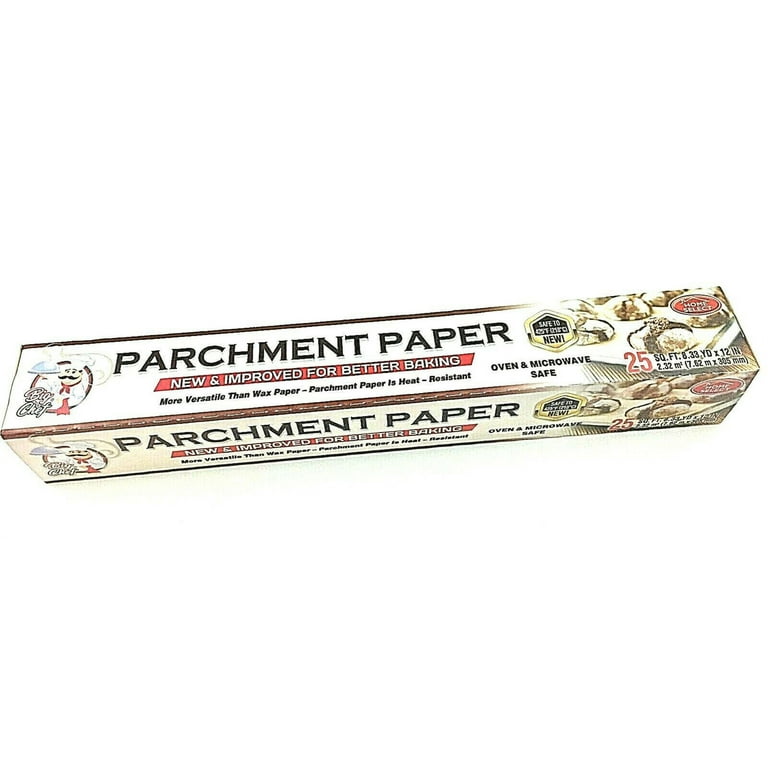 Parchment Paper New Improve for Better Baking 25 sq.ft Oven Microwave Safe 2Pack