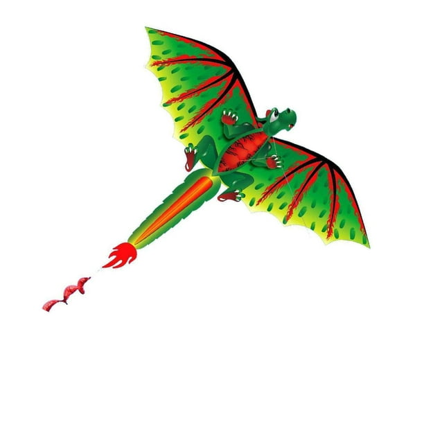 Wweixi Vibrant 3D Colorful Dragon Single Line Kites with Long Tails  Beginner Outdoor Games Style A 1Set 