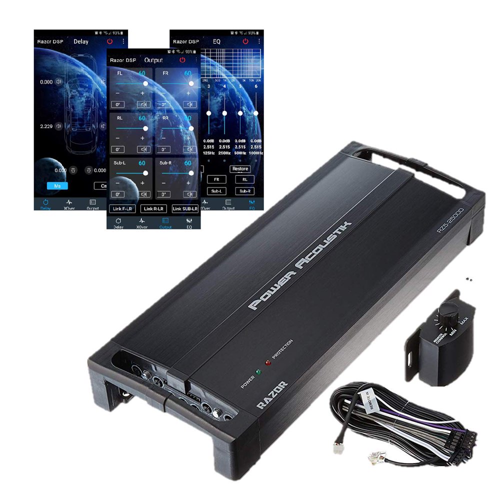 Power Acoustik RZ52500DSPB Class D 5 Channel Amp w/DSP and Bluetooth