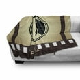 thumbnail image 3 of Old Hollywood Soft Flannel Fleece Throw Blanket, Countdown Illustration of Vintage Scratch Film Strip Number 3, Cozy Plush for Indoor and Outdoor Use, 50" x 70", Brown Camel and Black, by Ambesonne, 3 of 6