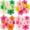 thumbnail image 5 of FWSA WRAPS Set of 9 PCS Paper Flowers Party Decorations for Wall, Groovy Birthday Wedding Room Hanging Decor (Beige, Light Green, Green), 5 of 7
